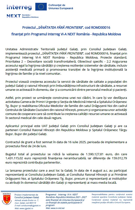 Spital Orasenesc TG Bujor